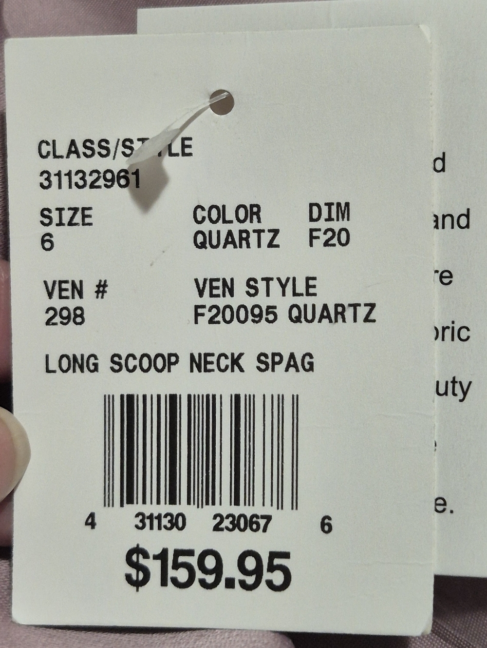 NWT David's Bridal Quartz Scoop Neck Spag Slip-Style Maxi Dress..Size:6 - Picture 13 of 14